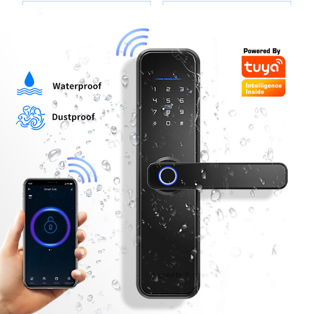 Wasserdichtes Tuya APP WIFI Fingerabdruck-Smart-Türschloss
